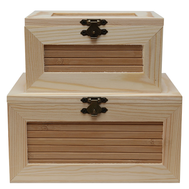 WOODEN STORAGE BOX -  096