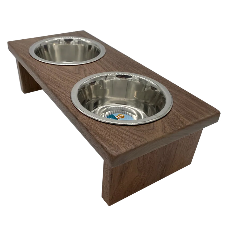 WOODEN CAT DOG FEEDER -024