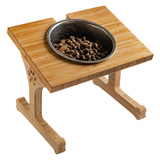 WOODEN CAT DOG FEEDER-025