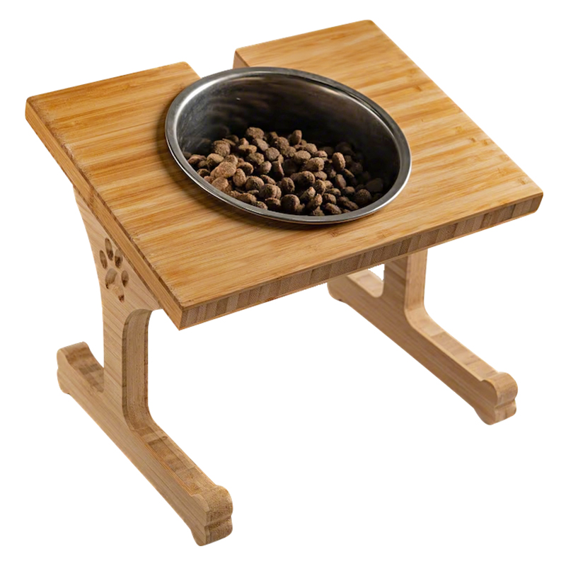 WOODEN CAT DOG FEEDER-025