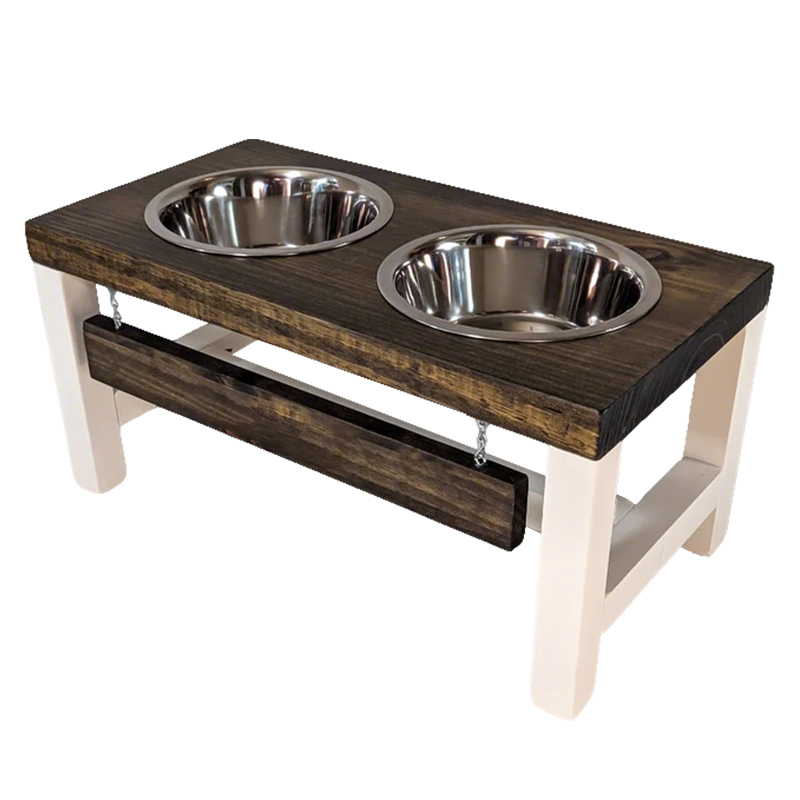 WOODEN CAT DOG FEEDER-014