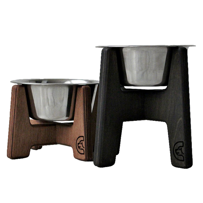 WOODEN CAT DOG FEEDER-013