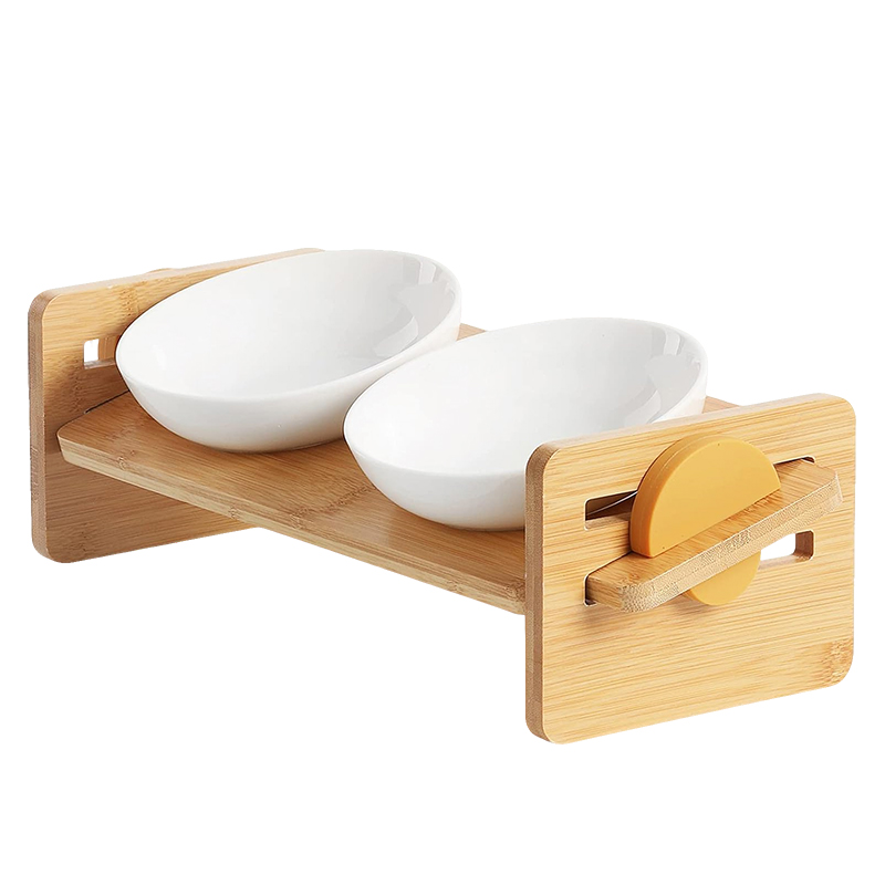 WOODEN CAT DOG FEEDER-021