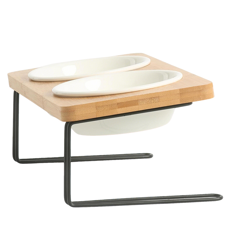 WOODEN CAT DOG FEEDER-022