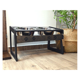 WOODEN CAT DOG FEEDER -031
