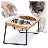 WOODEN CAT DOG FEEDER -028