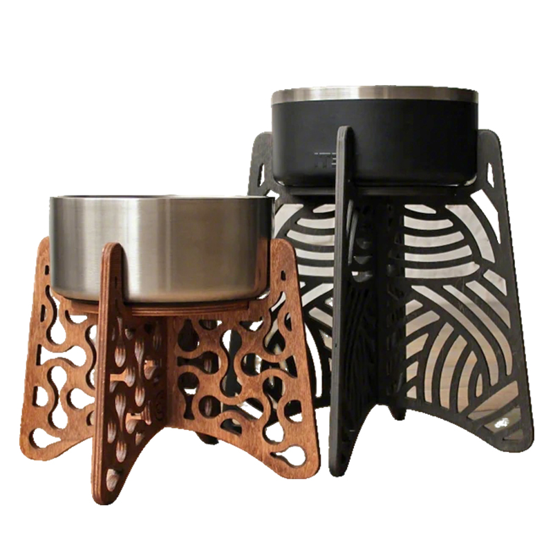 WOODEN CAT DOG FEEDER -027